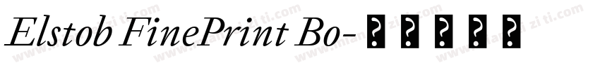 Elstob FinePrint Bo字体转换